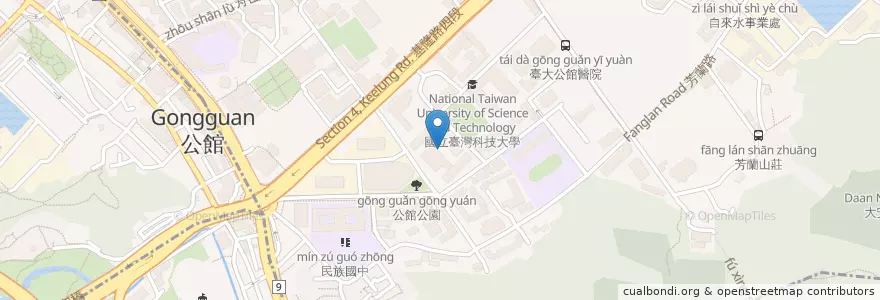 Mapa de ubicacion de 台科大第三學生餐廳 en Taiwán, Nuevo Taipéi, Taipéi.