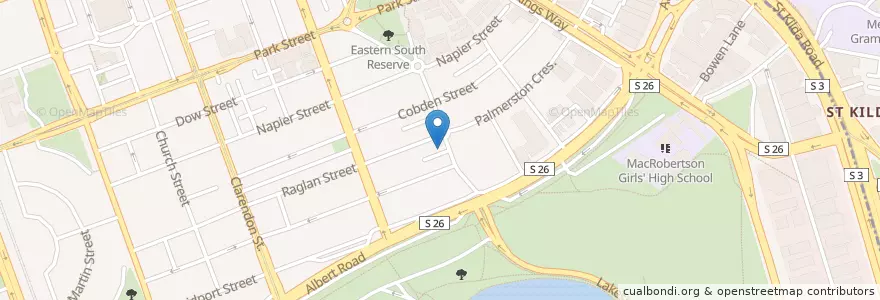 Mapa de ubicacion de Ideal Terrace Cafe en Australia, Victoria, City Of Port Phillip.