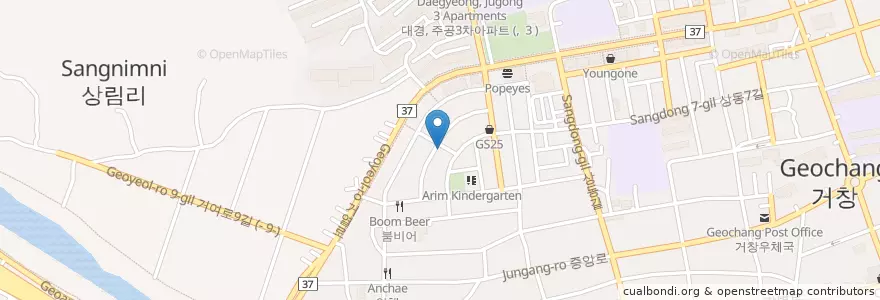 Mapa de ubicacion de 참숯불고기 식당 (ChamSoot Bulgogi Restaurant) en Südkorea, Gyeongsangnam-Do, 거창군.