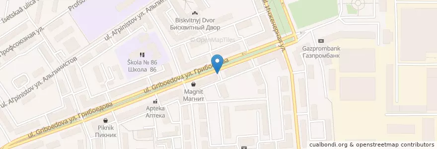 Mapa de ubicacion de Doner Kebab (шаурма) en ロシア, ウラル連邦管区, スヴェルドロフスク州, エカテリンブルク管区.