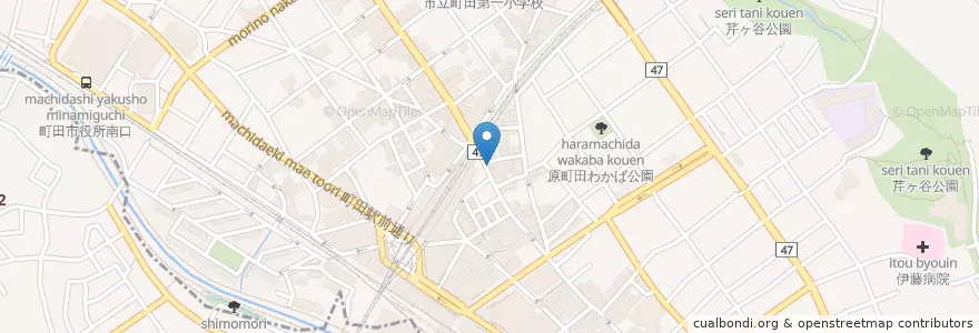 Mapa de ubicacion de 新生銀行 en 日本, 東京都, 町田市.