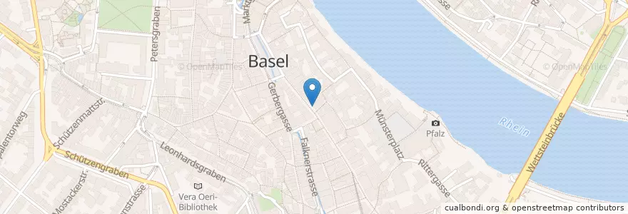 Mapa de ubicacion de Restaurant Schlüsselzunft en سويسرا, مدينة بازل, Basel.