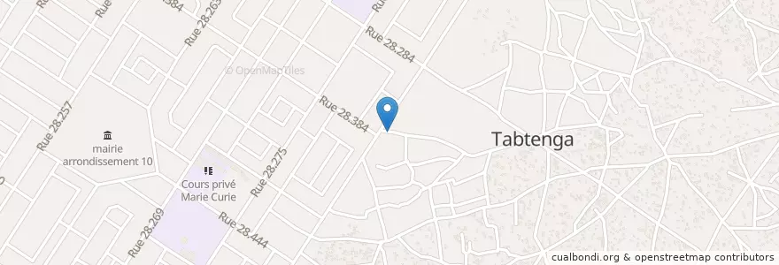 Mapa de ubicacion de Taxi gare zone 1 en 부르키나파소, Centre, Kadiogo, 와가두구.