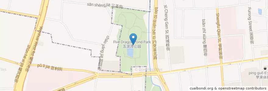 Mapa de ubicacion de 渊默亭 en چین, شاندونگ, 济南市, 天桥区.