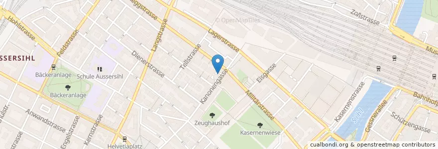 Mapa de ubicacion de Kater en Suisse, Zurich, District De Zurich, Zurich.