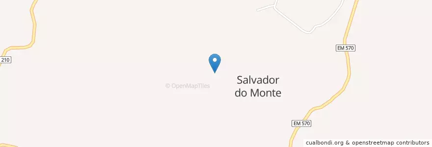 Mapa de ubicacion de Salvador do Monte en Португалия, Северный, Porto, Tâmega E Sousa, Amarante, Salvador Do Monte.