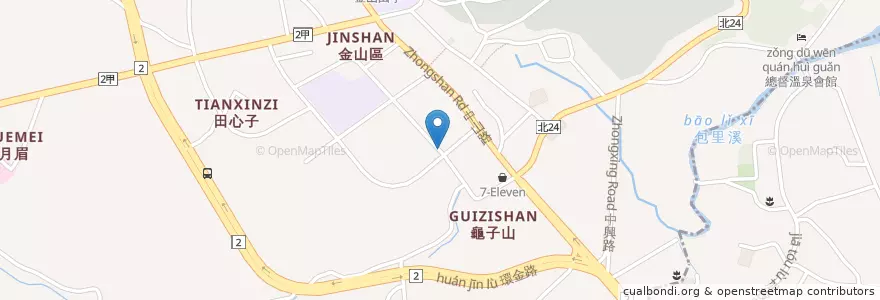 Mapa de ubicacion de 家味碳烤 en Taïwan, Nouveau Taipei, Jinshan.