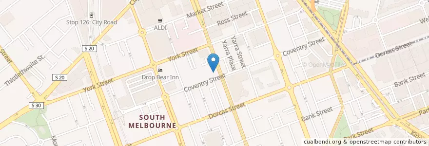 Mapa de ubicacion de Golden Gate Hotel en オーストラリア, ビクトリア, City Of Port Phillip.