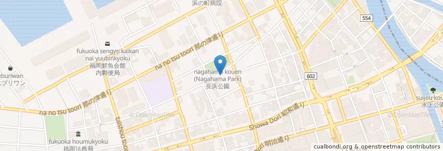 Mapa de ubicacion de Drum Be-1 Live House en Japon, Préfecture De Fukuoka, 福岡市, 中央区.