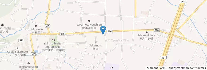 Mapa de ubicacion de まるき en Japon, Préfecture De Shiga, 大津市.