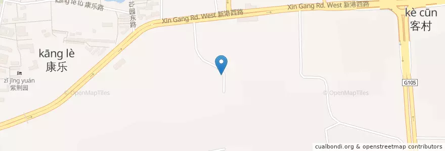 Mapa de ubicacion de 龙门花甲 en 중국, 광둥성, 광저우시, 海珠区.