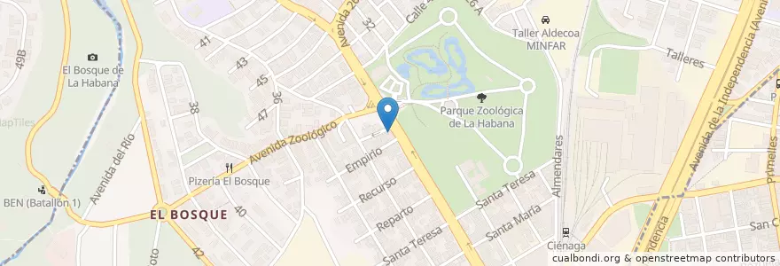Mapa de ubicacion de Café Ricura Havana en Cuba, La Habana, Plaza De La Revolución.