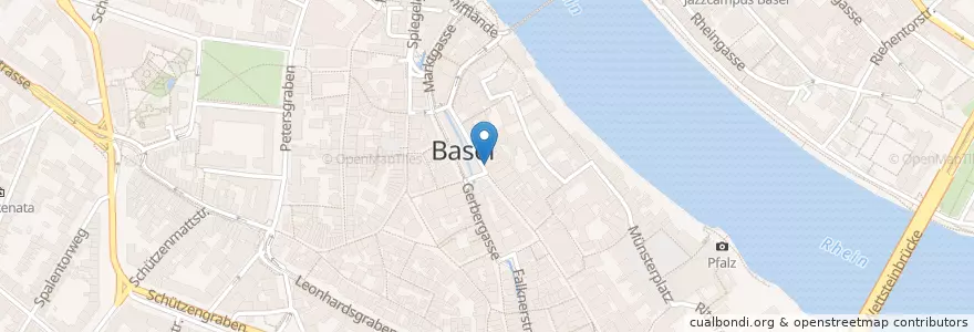 Mapa de ubicacion de Banque CIC (Suisse) en سويسرا, مدينة بازل, Basel.