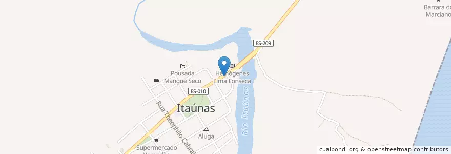 Mapa de ubicacion de Bar Forró en البَرَازِيل, المنطقة الجنوبية الشرقية, إسبيريتو سانتو, Região Geográfica Intermediária De São Mateus, Microrregião São Mateus, Conceição Da Barra.