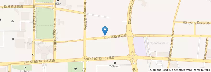 Mapa de ubicacion de Be Bright en China, Guangdong, Guangzhou City, Tianhe District, 林和街道.