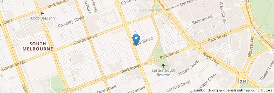 Mapa de ubicacion de La Bocā del Sur en Australie, Victoria, City Of Port Phillip.