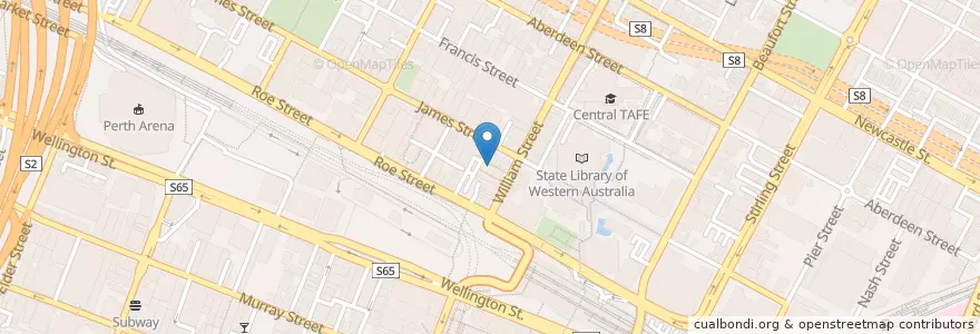 Mapa de ubicacion de Ezra Pound en Australia, Western Australia, City Of Perth.