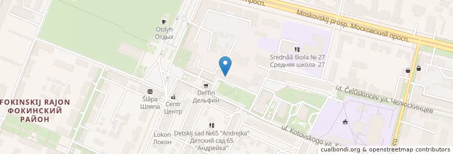 Mapa de ubicacion de Почта России en ロシア, 中央連邦管区, ブリャンスク州, Брянский Район, Городской Округ Брянск.
