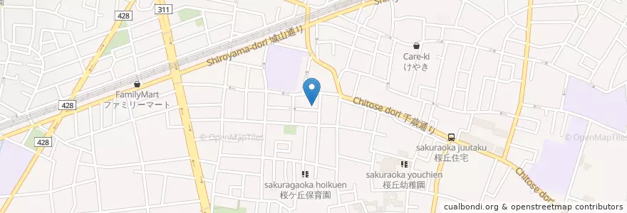 Mapa de ubicacion de 世田谷区 桜丘区民センター en Giappone, Tokyo, 世田谷区.