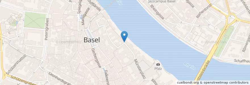 Mapa de ubicacion de Augustiner-Brunnen en سويسرا, مدينة بازل, Basel.