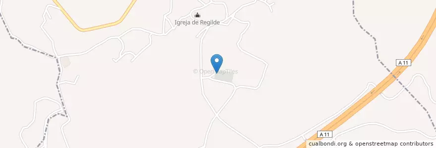 Mapa de ubicacion de Regilde en Portugal, Norte, Porto, Tâmega E Sousa, Felgueiras, Regilde.