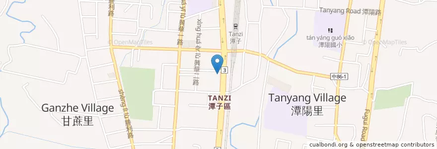 Mapa de ubicacion de 合作金庫銀行 en 臺灣, 臺中市, 潭子區.