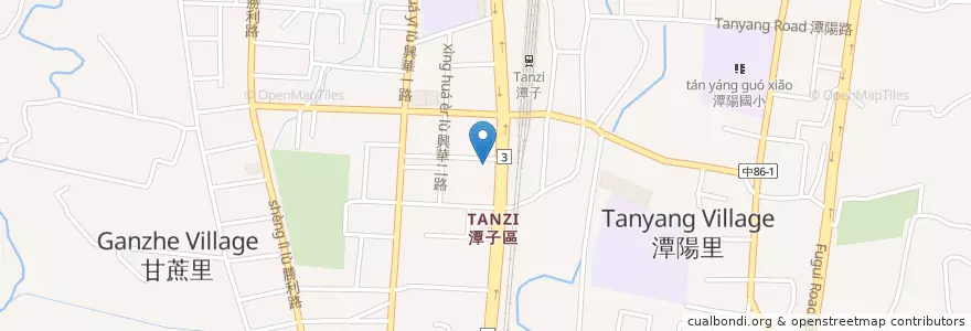 Mapa de ubicacion de 元富證券 en Taiwán, Taichung, 潭子區.