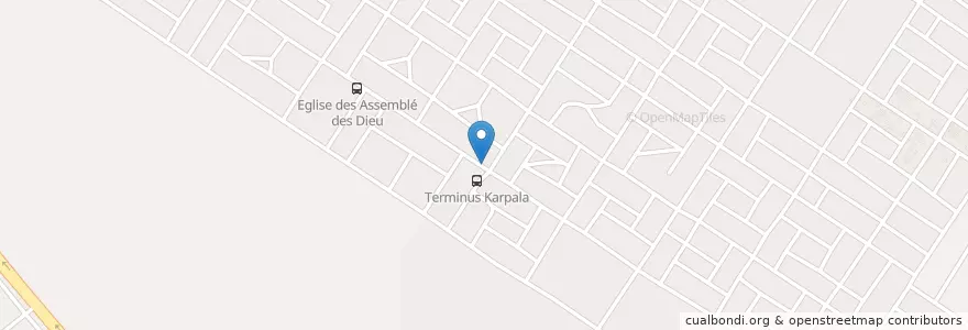Mapa de ubicacion de Taxi gare Karpala en Burquina Faso, Centre, Kadiogo, Ouagadougou.