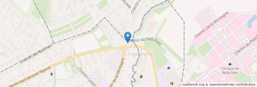 Mapa de ubicacion de Ecopoint de Mirani en Schweiz, Genf, Genf, Chêne-Bougeries.