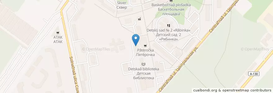 Mapa de ubicacion de Language Link en Rússia, Distrito Federal Central, Москва, Троицкий Административный Округ, Городской Округ Троицк.