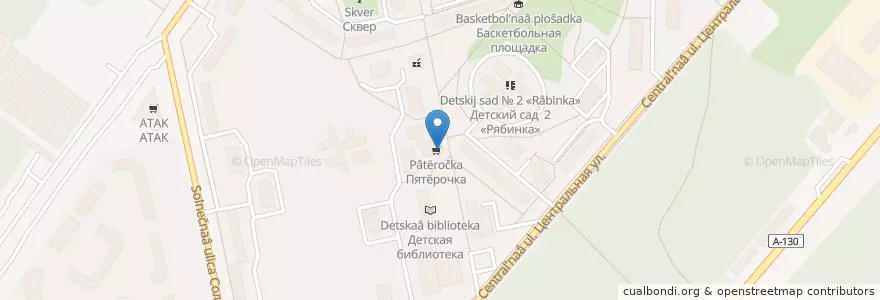 Mapa de ubicacion de Горздрав en ロシア, 中央連邦管区, モスクワ, Троицкий Административный Округ, Городской Округ Троицк.