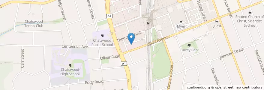 Mapa de ubicacion de White Table en Australia, New South Wales, Willoughby City Council, Sydney.