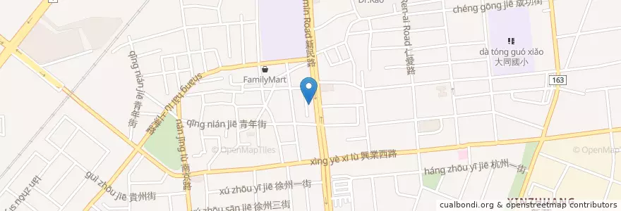 Mapa de ubicacion de 孫東寶 en 台湾, 台湾省, 嘉義市, 嘉義県, 西区.