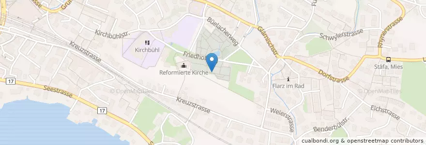 Mapa de ubicacion de Friedhof-Bank en スイス, チューリッヒ, Bezirk Meilen, Stäfa.