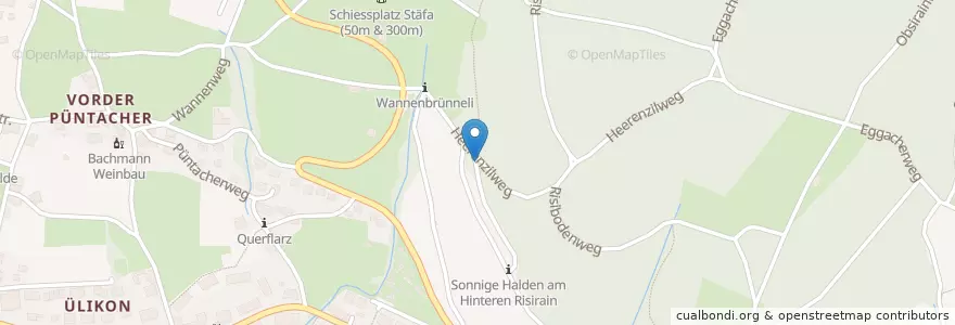 Mapa de ubicacion de Ruhebänkli VVS, Wannenrainweg en 瑞士, 蘇黎世, Bezirk Meilen, Stäfa.