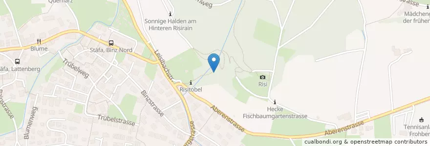 Mapa de ubicacion de Ruhebänkli VVS, Risibodenweg en Suíça, Zurique, Bezirk Meilen, Stäfa.