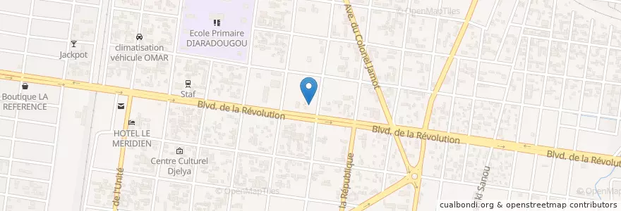 Mapa de ubicacion de Sidibe transport en بورکینافاسو, Hauts-Bassins, Houet.