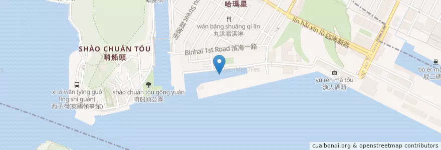 Mapa de ubicacion de 鼓山漁港 en Taiwan, Kaohsiung, 鼓山區.