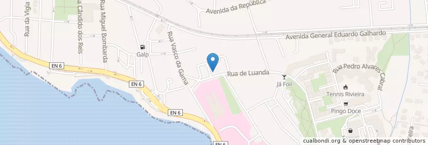 Mapa de ubicacion de Santo Graal en Portugal, Metropolregion Lissabon, Lissabon, Großraum Lissabon, Cascais, Carcavelos E Parede.