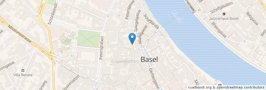 Mapa de ubicacion de Bielmann en Switzerland, Basel-Stadt, Basel.