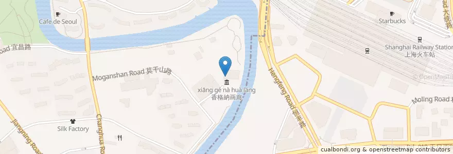 Mapa de ubicacion de 新时线媒体艺术中心 en China, Shanghái, Jing'an.