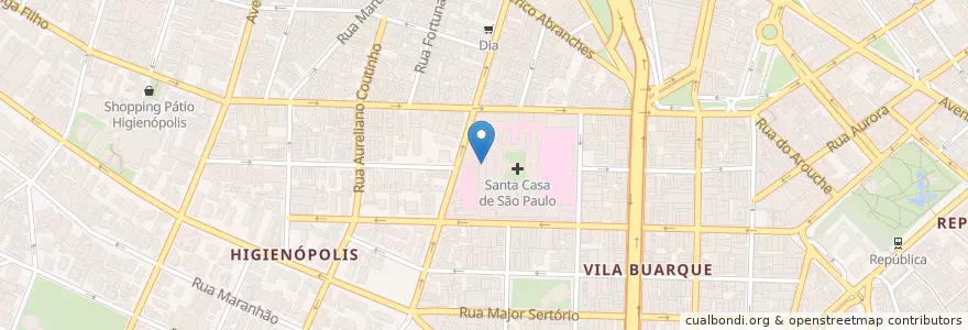 Mapa de ubicacion de Hospital Santa Isabel en برزیل, منطقه جنوب شرقی برزیل, سائوپائولو, Região Geográfica Intermediária De São Paulo, Região Metropolitana De São Paulo, Região Imediata De São Paulo, سائوپائولو.