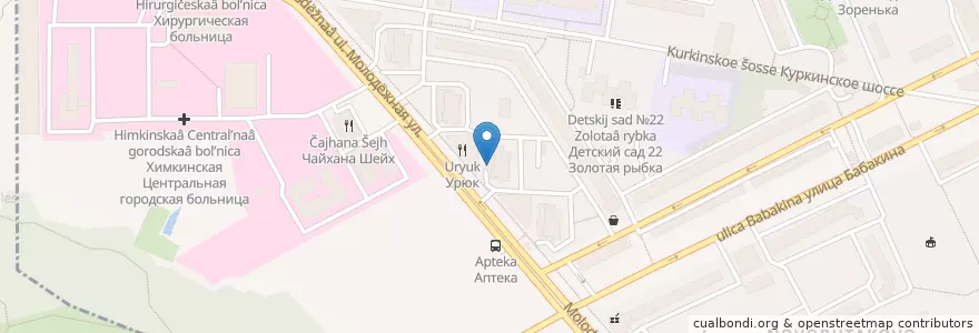 Mapa de ubicacion de Газпромбанк en روسیه, Центральный Федеральный Округ, Москва, Городской Округ Химки.