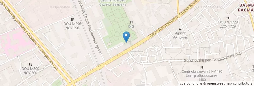 Mapa de ubicacion de Rimini en روسیه, Центральный Федеральный Округ, Москва, Центральный Административный Округ, Басманный Район.
