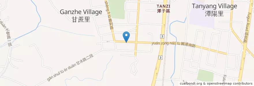 Mapa de ubicacion de 大慶麵食館 en Taiwan, Taichung, Tanzi District.