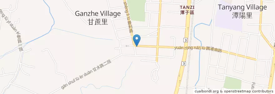 Mapa de ubicacion de 大方牙醫診所 en Taiwan, Taichung, Distretto Di Tanzi.