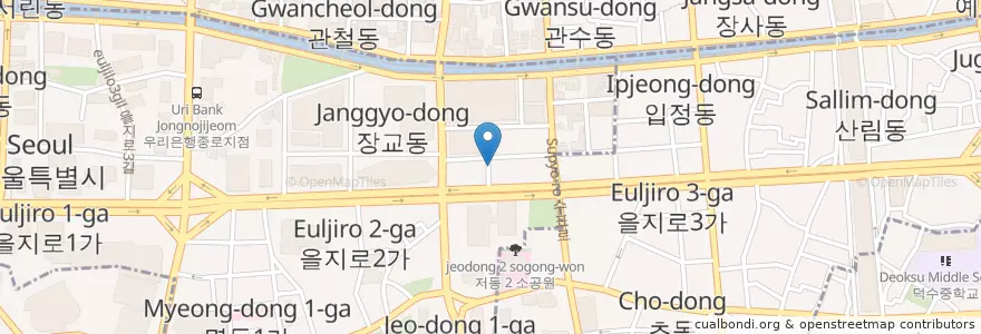 Mapa de ubicacion de 커피한약방 en كوريا الجنوبية, سول, 명동.