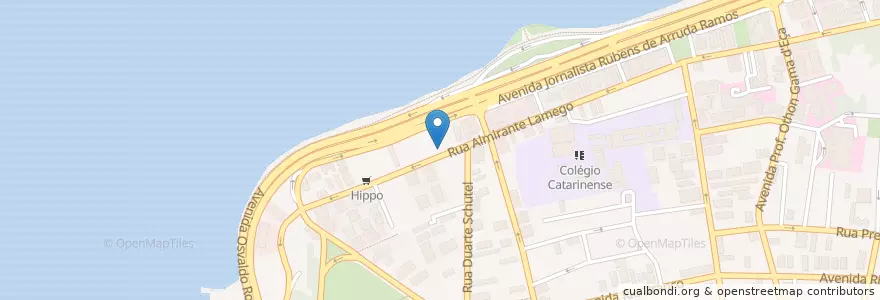 Mapa de ubicacion de Restaurante Tagliari en Brezilya, Güney Bölgesi, Santa Catarina, Microrregião De Florianópolis, Região Geográfica Intermediária De Florianópolis, Florianópolis.
