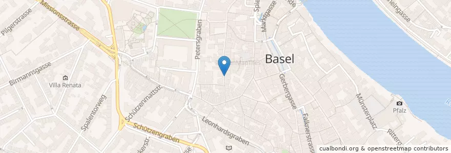 Mapa de ubicacion de Nischen-Brunnen en Svizzera, Basilea Città, Basel.