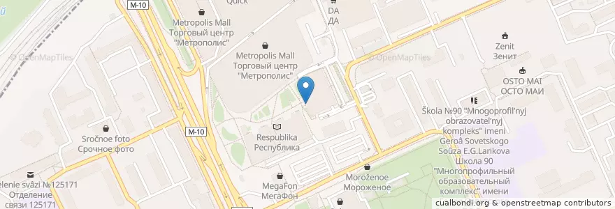Mapa de ubicacion de Хлеб Насущный en Rusia, Distrito Federal Central, Москва, Северный Административный Округ, Войковский Район.